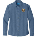 Australian Shepherd Embroidered Women's Denim Shirt