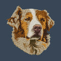Australian Shepherd Embroidered Women's Denim Shirt