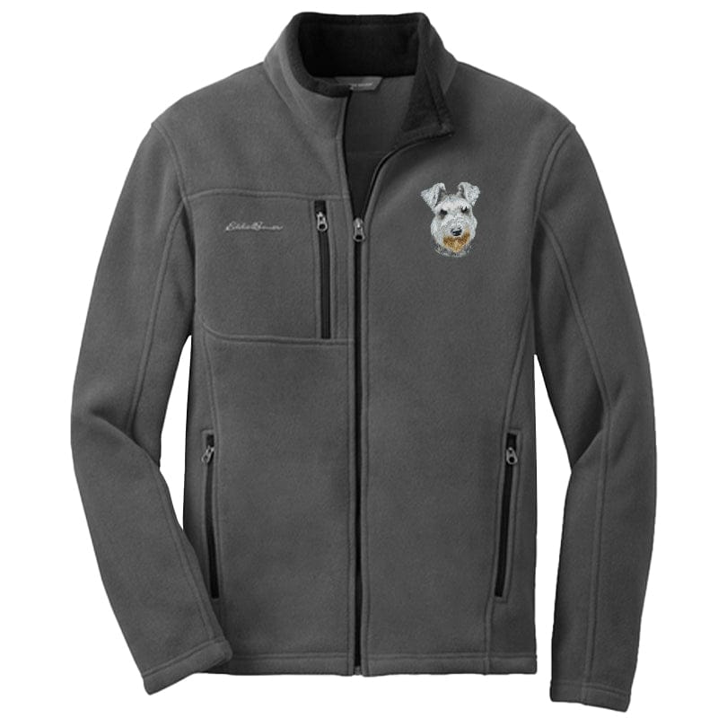 Miniature Schnauzer Embroidered Men's Fleece Jacket