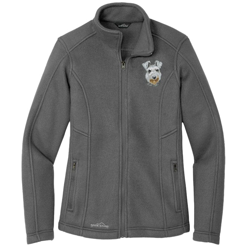 Miniature Schnauzer Embroidered Women's Fleece Jacket