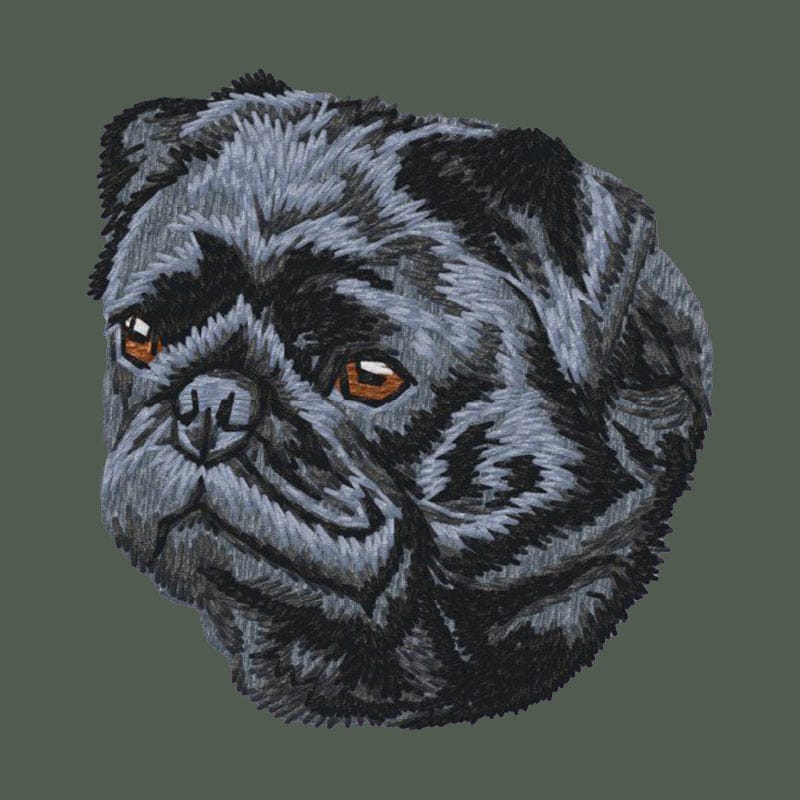 Pug Embroidered Baseball Cap