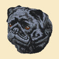 Pug Embroidered Tote