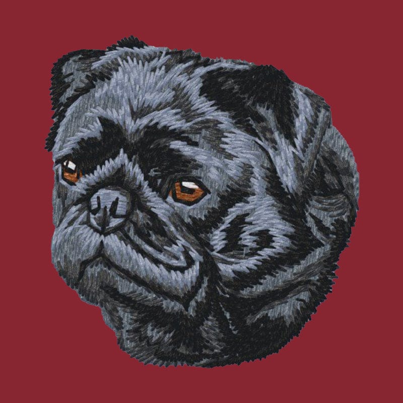Pug Embroidered Wearable Blanket