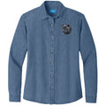 Pug Embroidered Women's Denim Shirt