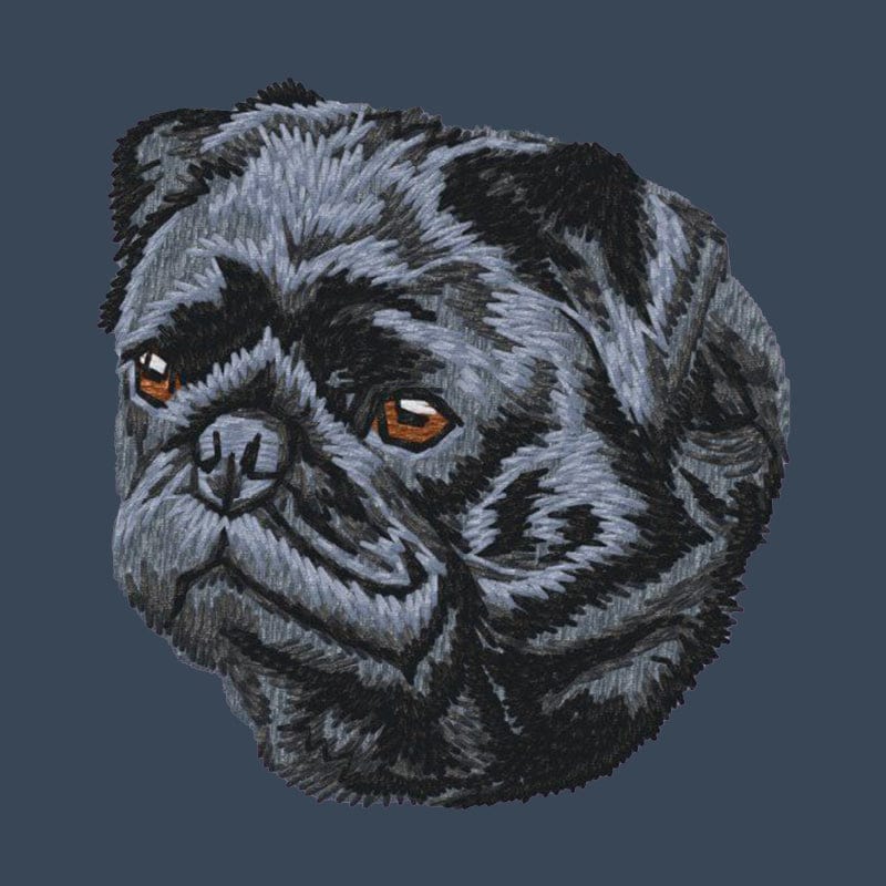 Pug Embroidered Women's Denim Shirt