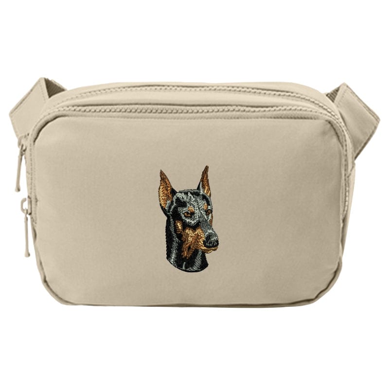 Doberman Pinscher Embroidered Crossbody Bag
