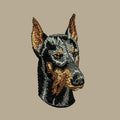 Doberman Pinscher Embroidered Crossbody Bag