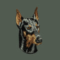 Doberman Pinscher Embroidered Baseball Cap