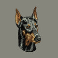 Doberman Pinscher Embroidered Baseball Cap