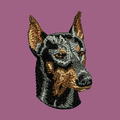 Doberman Embroidered Classic Long Sleeve Shirt