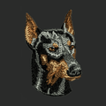 Doberman Embroidered Classic Long Sleeve Shirt