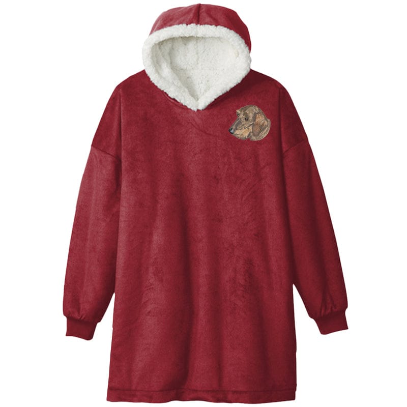 Dachshund Embroidered Wearable Blanket