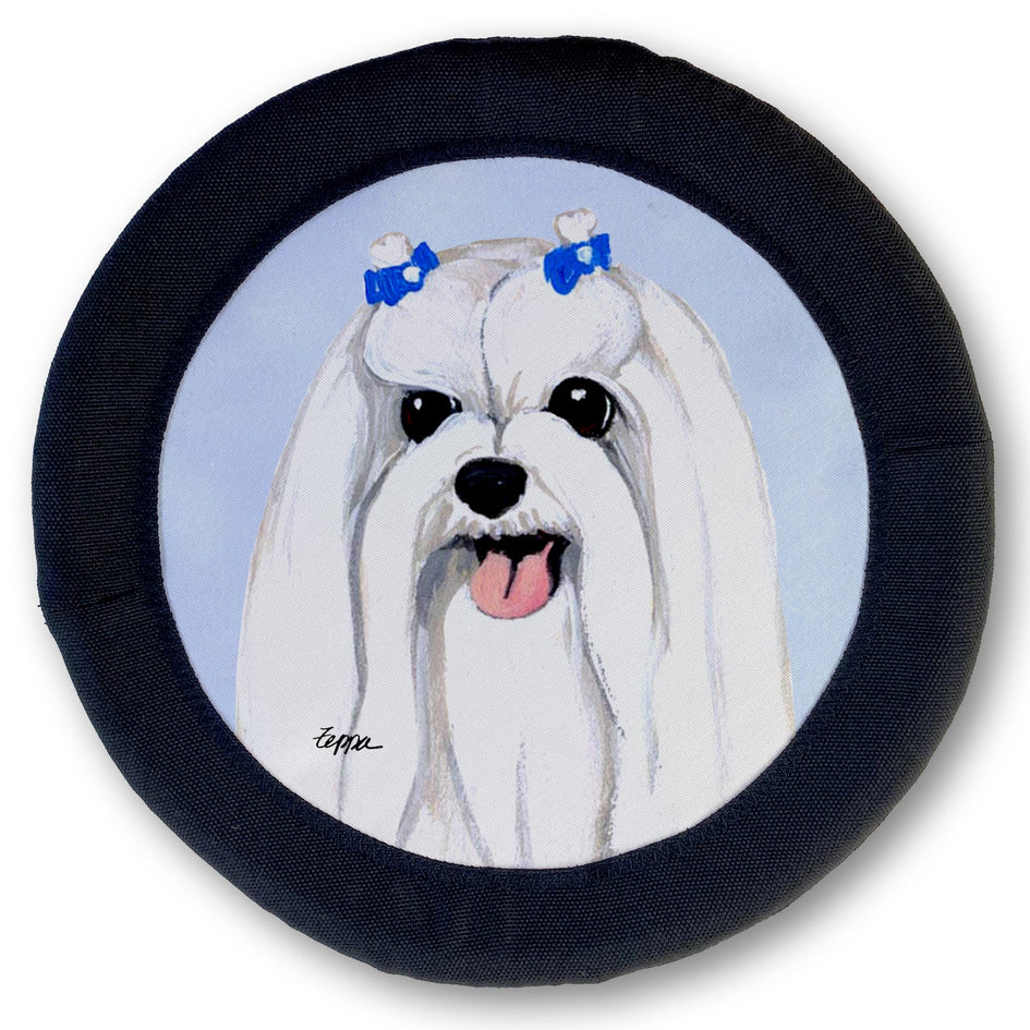 Maltese FOTOFRISBY Flying Dog Disc Toy