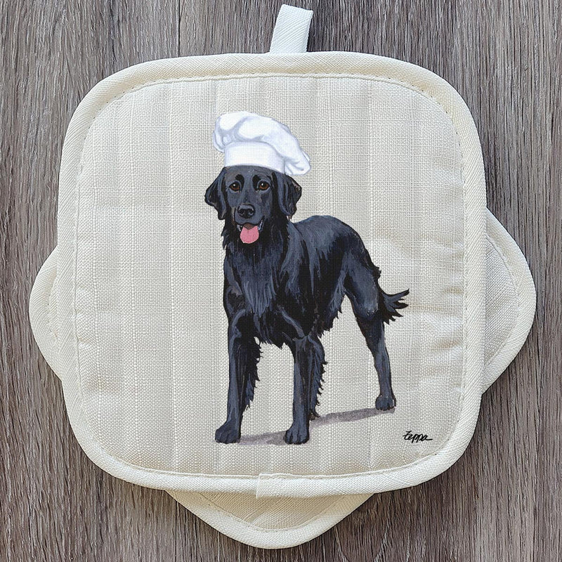 Flat-Coated Retriever  Pot Holder Set