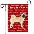 Akita Happy Howliday's Garden Flag