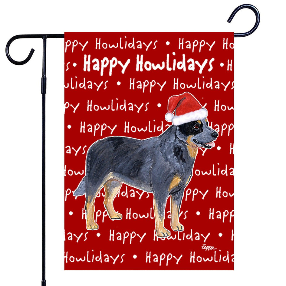 Australian Cattle Dog Happy Howliday's Garden Flag