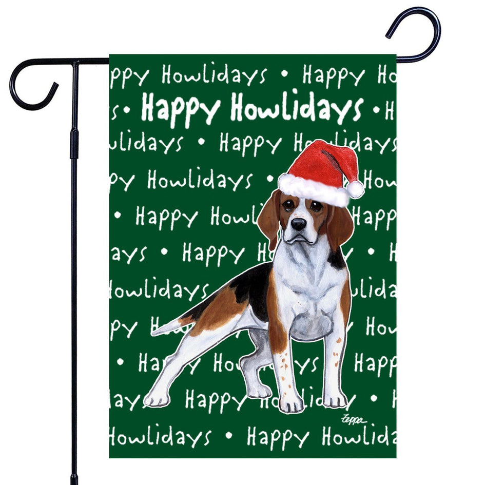 Beagle Happy Howliday's Garden Flag