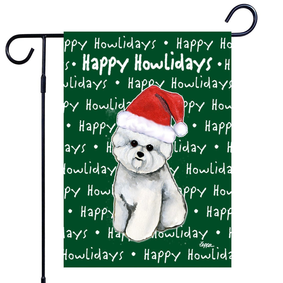 Bichon Frise Happy Howliday's Garden Flag