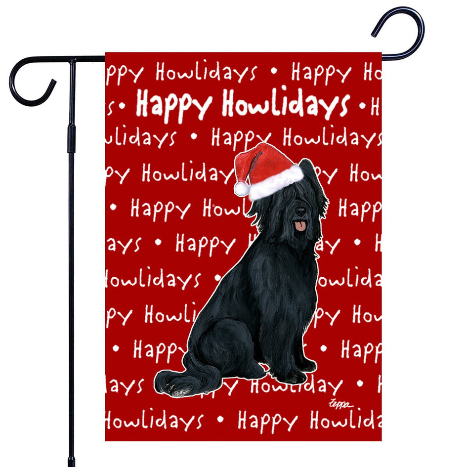 Briard Happy Howliday's Garden Flag