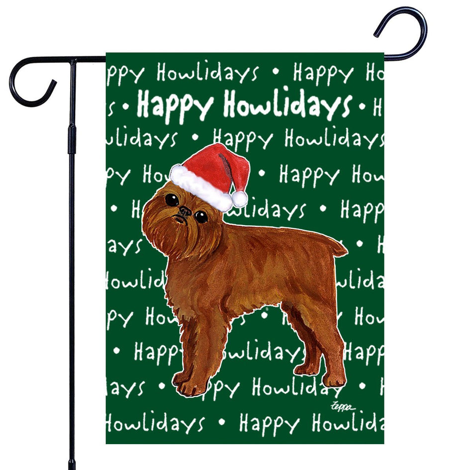 Brussels Griffon Happy Howliday's Garden Flag