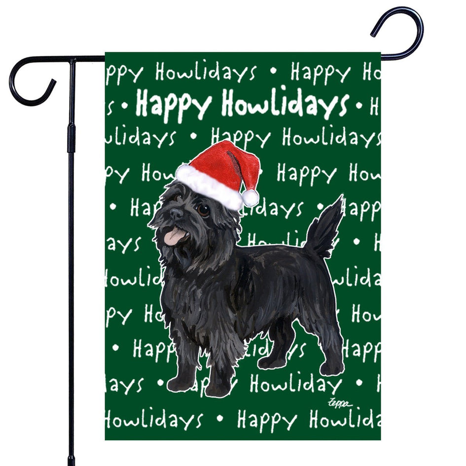 Cairn Terrier Happy Howliday's Garden Flag