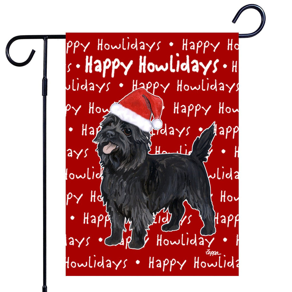 Cairn Terrier Happy Howliday's Garden Flag