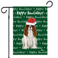 Cavalier King Charles Spaniel Happy Howliday's Garden Flag