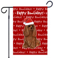Cavalier King Charles Spaniel Happy Howliday's Garden Flag