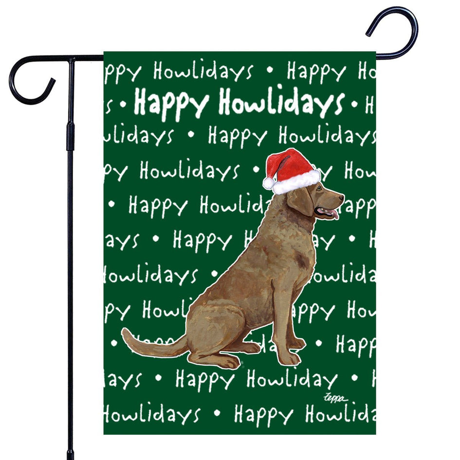 Chesapeake Bay Retriever Happy Howliday's Garden Flag