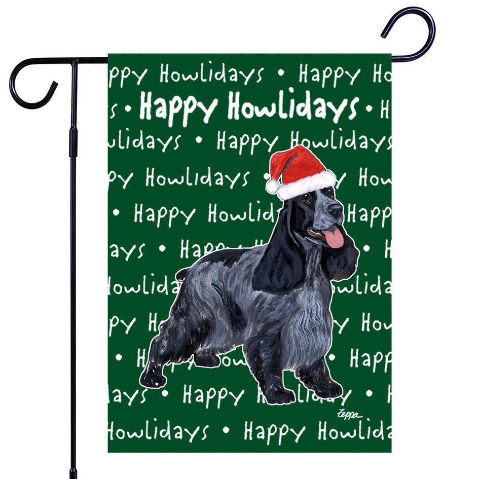 English Cocker Happy Howliday's Garden Flag