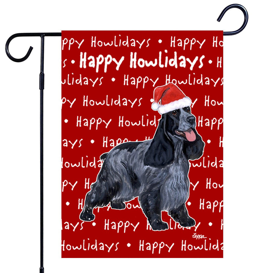 English Cocker Happy Howliday's Garden Flag