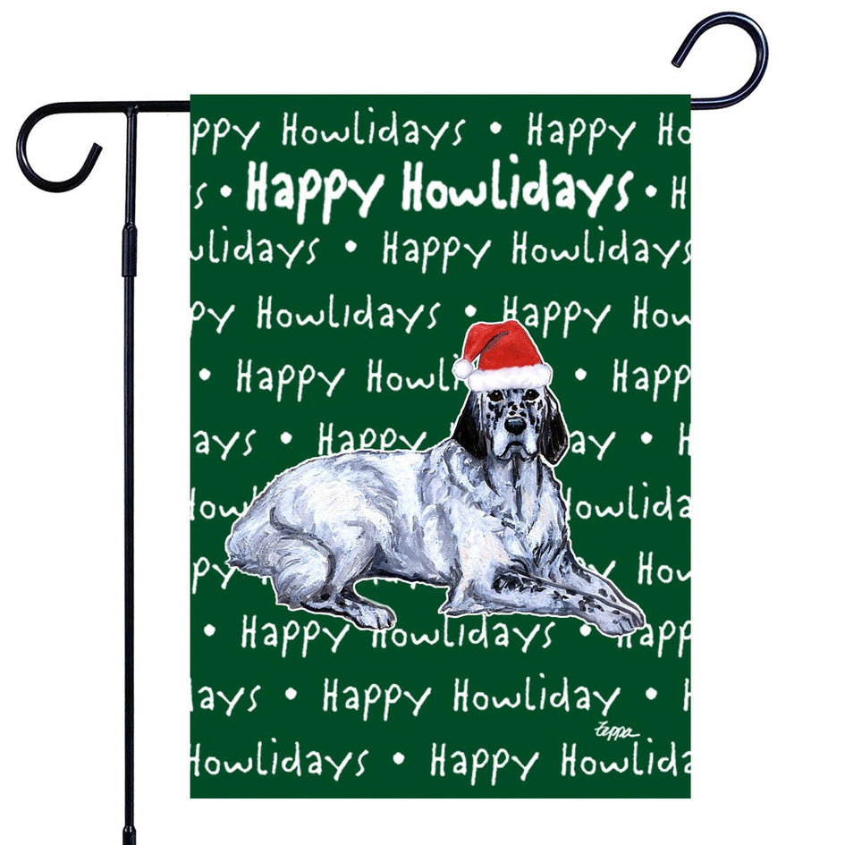 English Setter Happy Howliday's Garden Flag