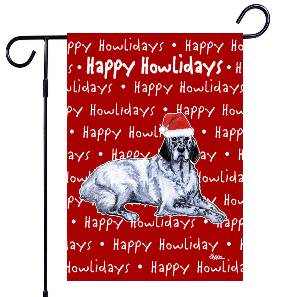 English Setter Happy Howliday's Garden Flag