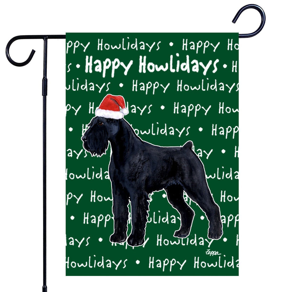 Giant Schnauzer Happy Howliday's Garden Flag