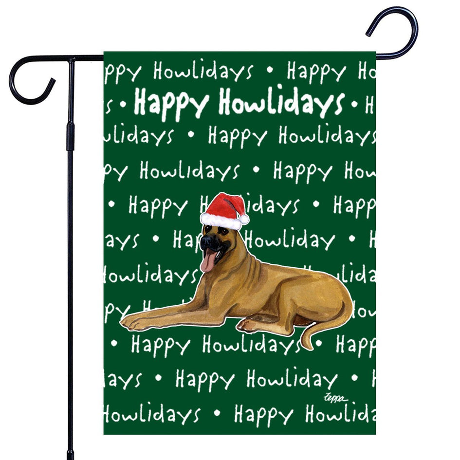Great Dane Happy Howliday's Garden Flag