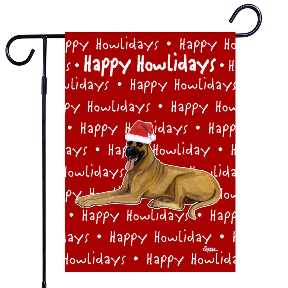 Great Dane Happy Howliday's Garden Flag