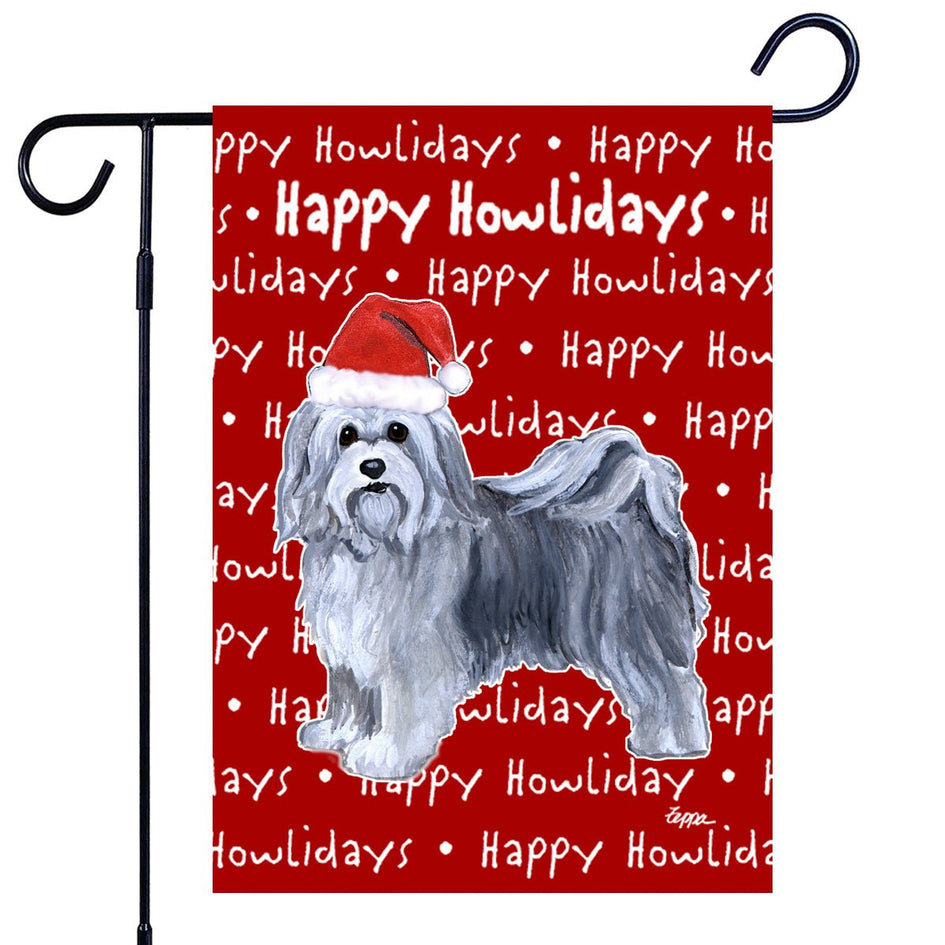 Havanese Happy Howliday's Garden Flag