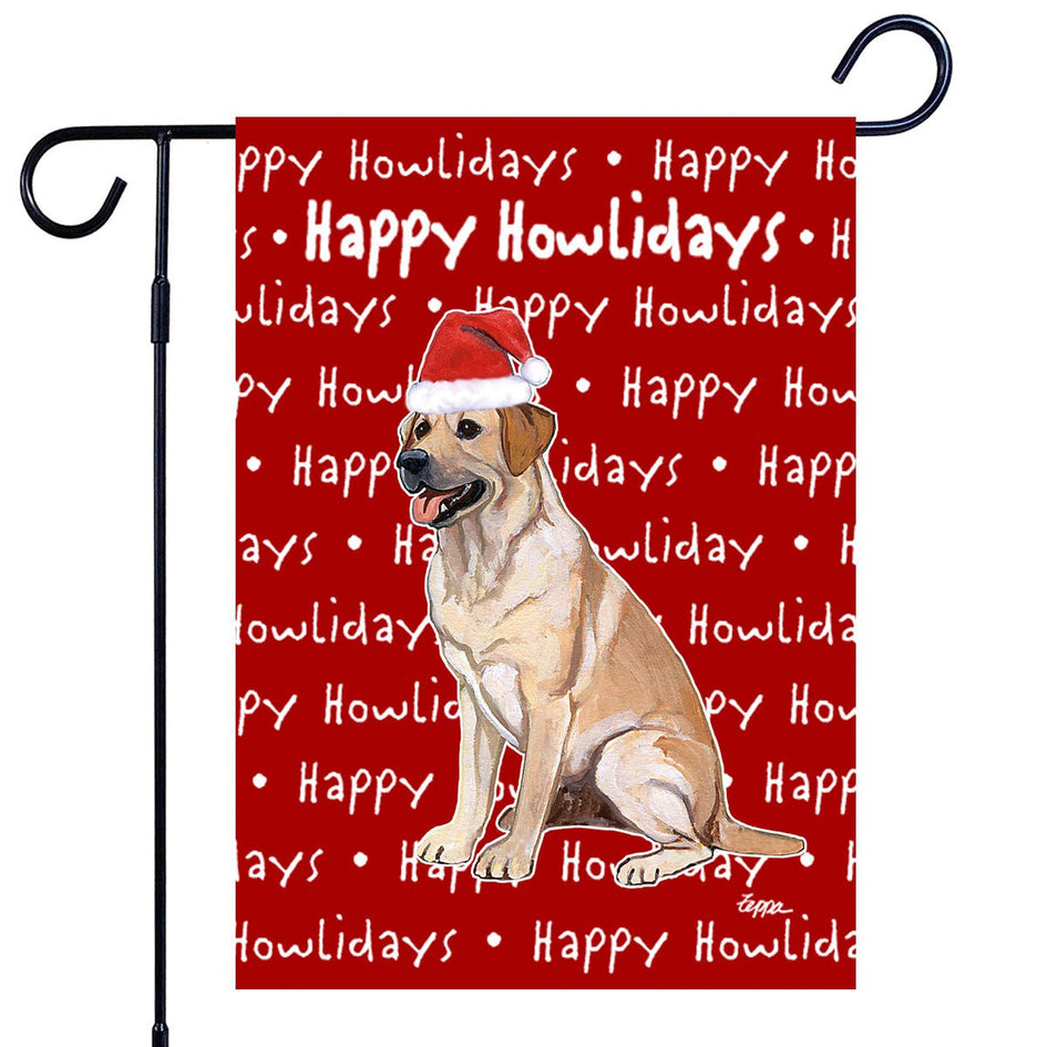 Labrador Retriever Happy Howliday's Garden Flag