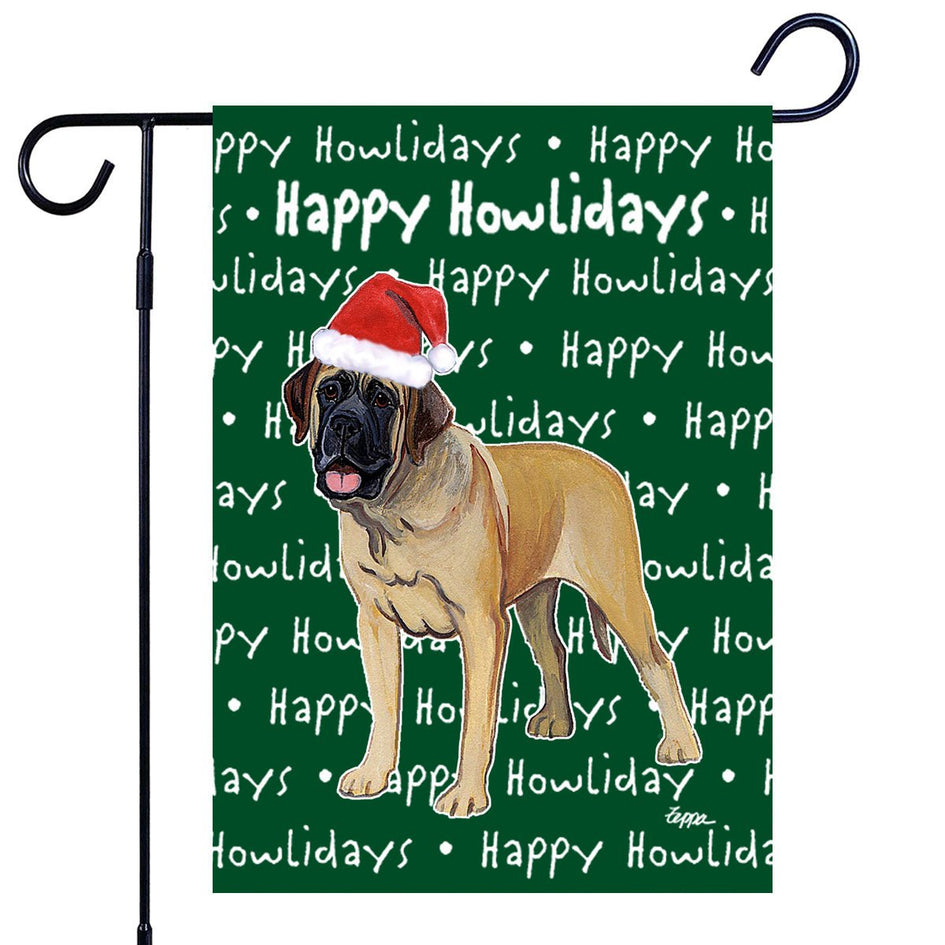 Mastiff Happy Howliday's Garden Flag