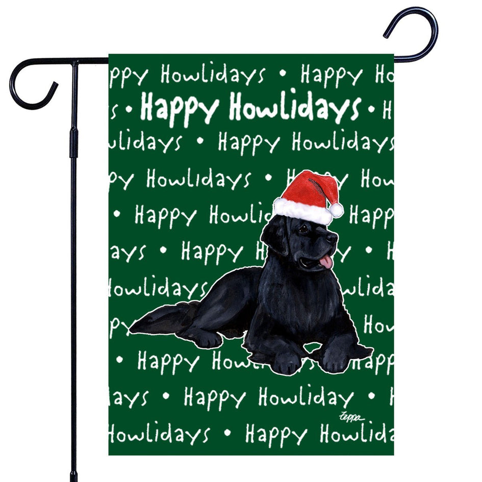 Newfoundland Happy Howliday's Garden Flag
