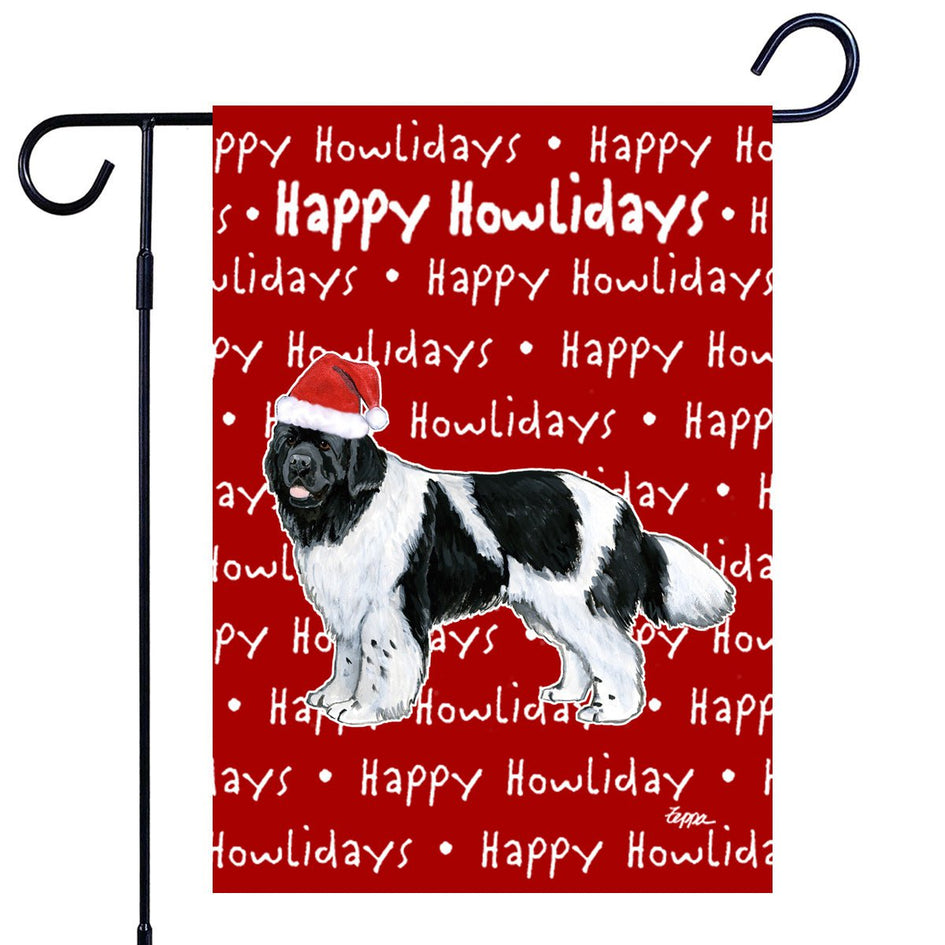 Newfoundland Happy Howliday's Garden Flag