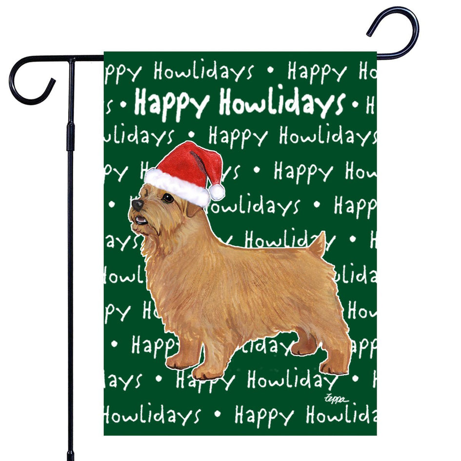 Norfolk Terrier Happy Howliday's Garden Flag