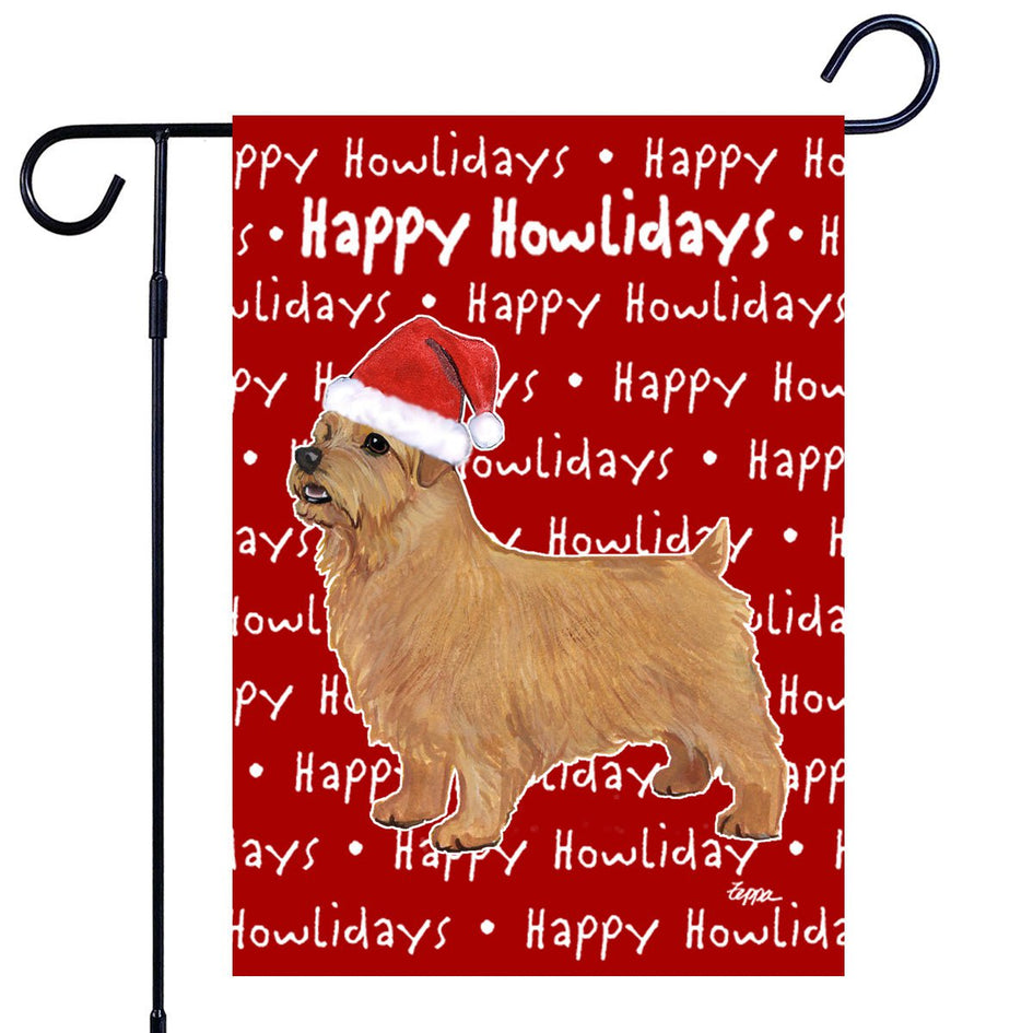 Norfolk Terrier Happy Howliday's Garden Flag