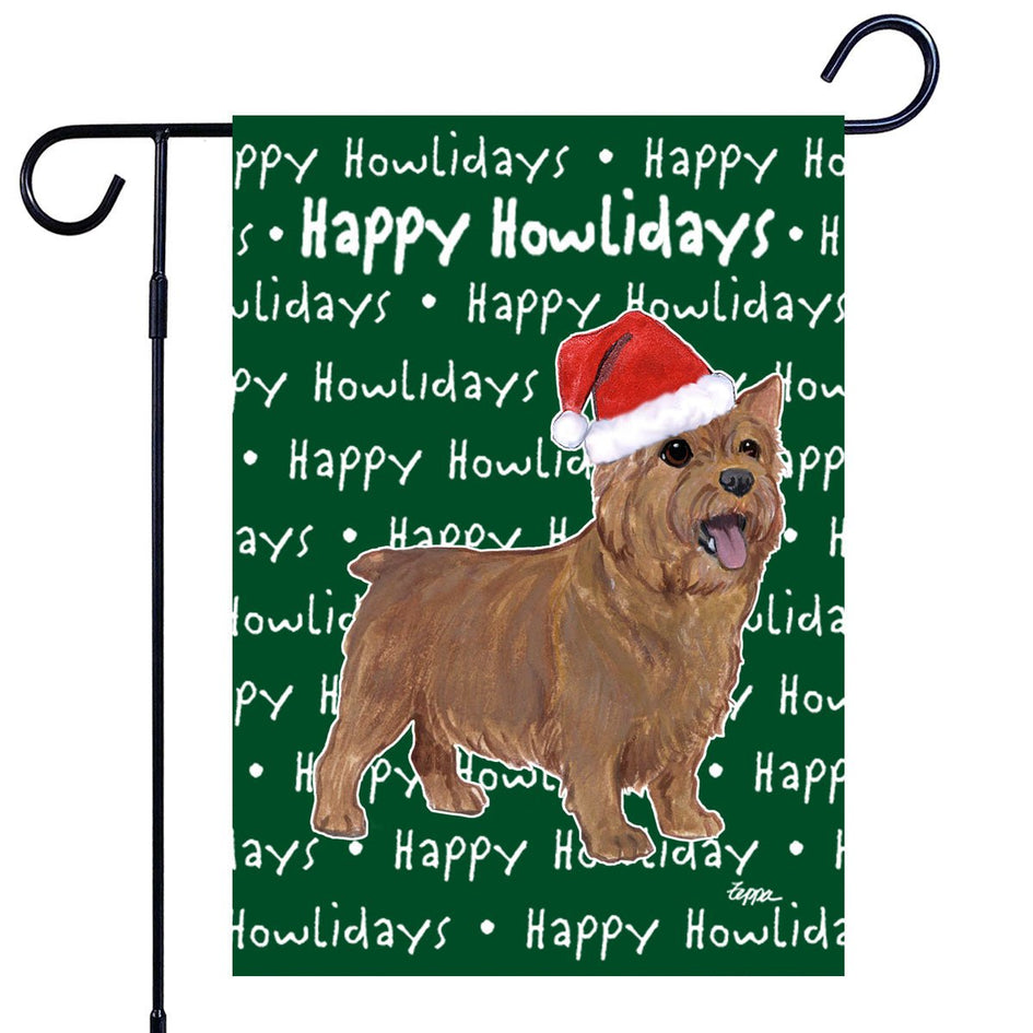 Norwich Terrier Happy Howliday's Garden Flag