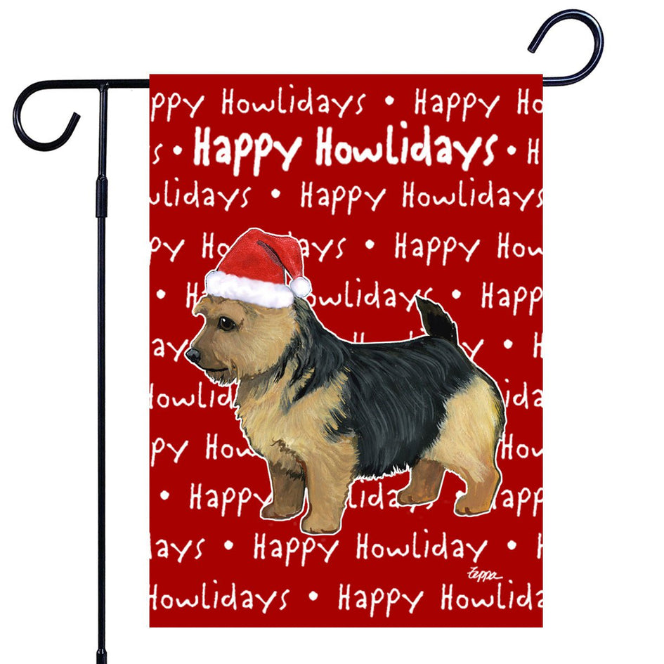 Norwich Terrier Happy Howliday's Garden Flag