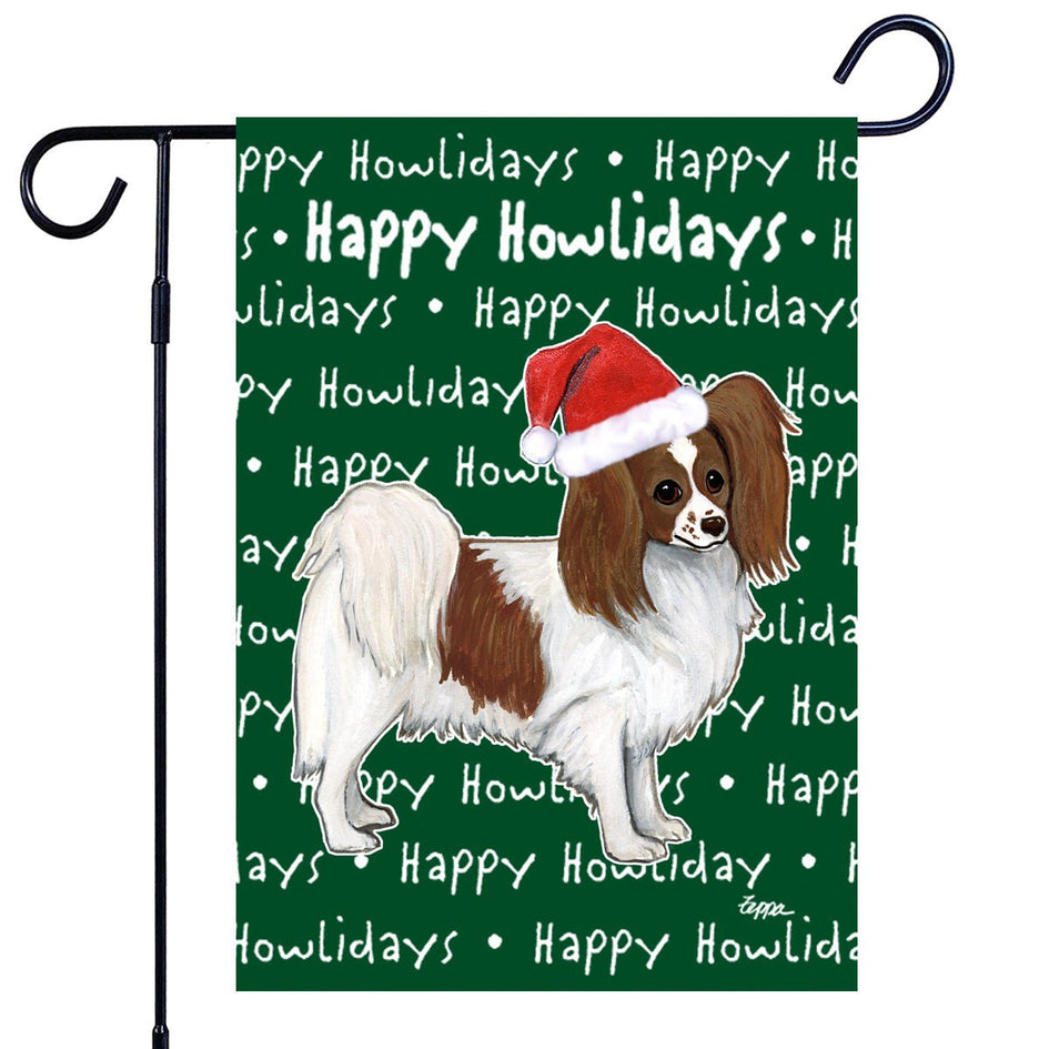 Papillon Happy Howliday's Garden Flag