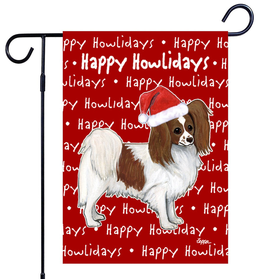 Papillon Happy Howliday's Garden Flag