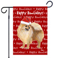 Pomeranian Happy Howliday's Garden Flag