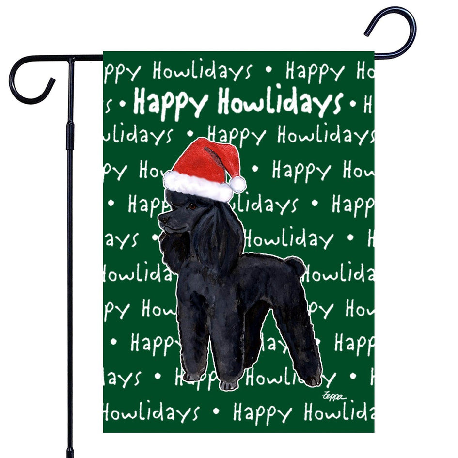 Poodle Happy Howliday's Garden Flag