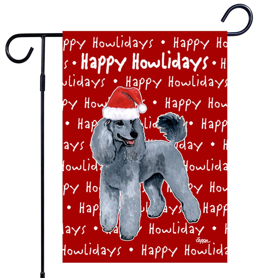 Poodle Happy Howliday's Garden Flag